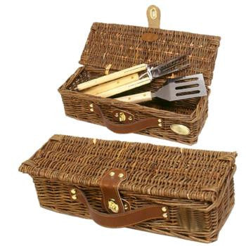 Willow BBQ basket with 3pcs BBQ tools.